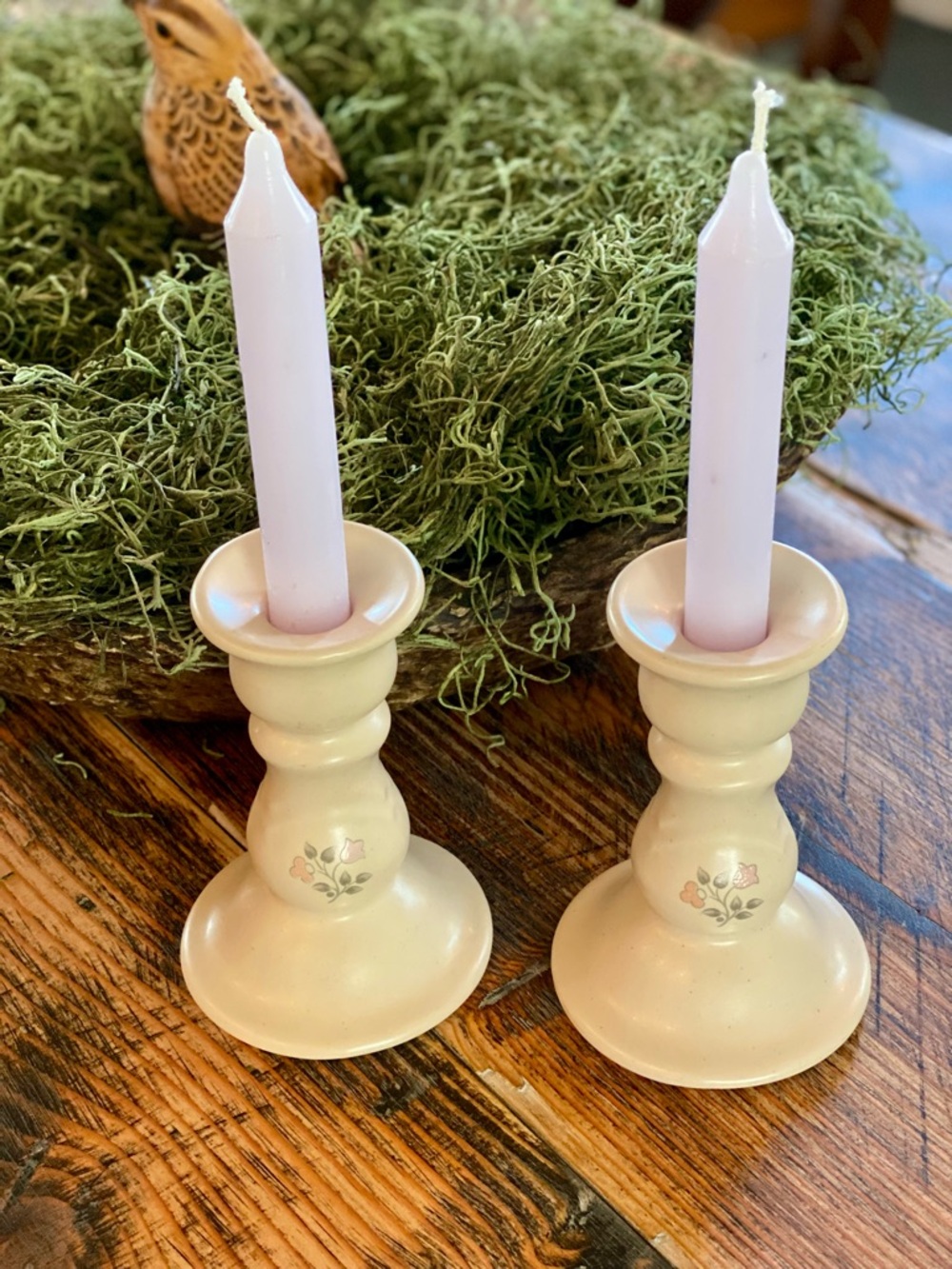 Set of 2 Vintage Pfaltzgraff Candle Holders